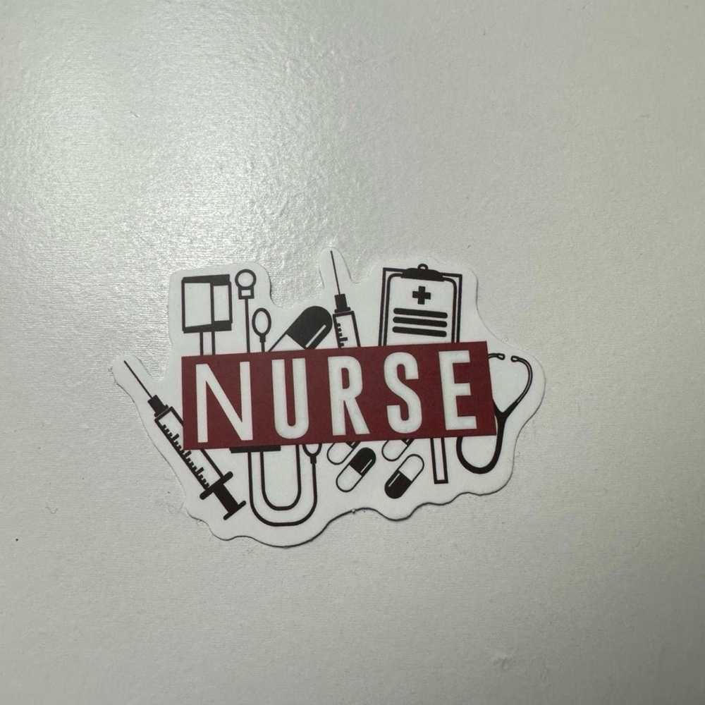 Nurse Themed Sticker with Medical Icons